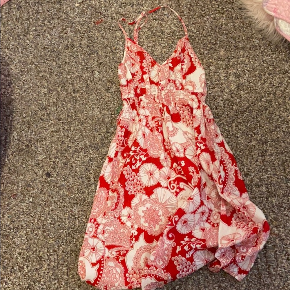 Red and White Sundress